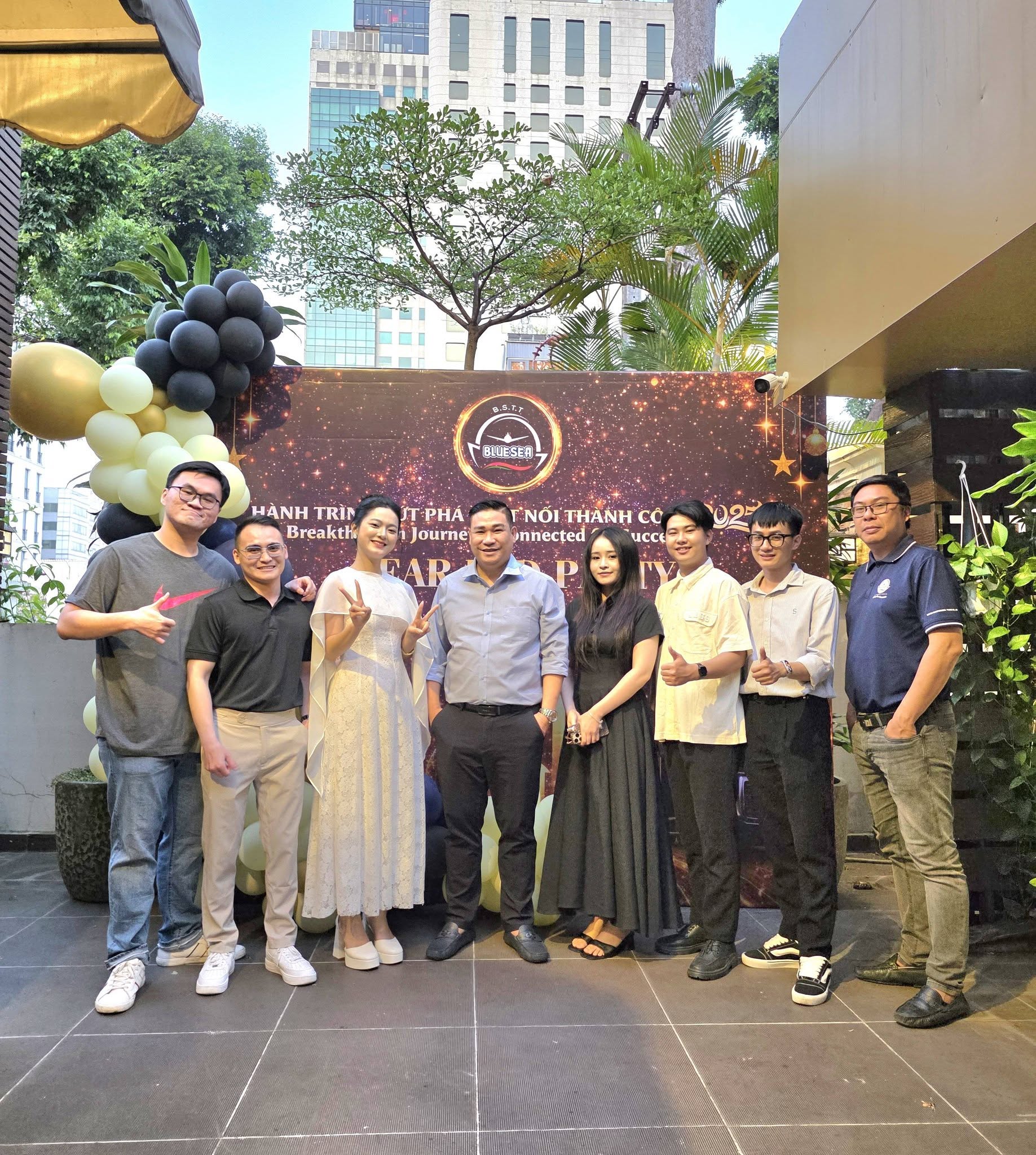 Không gian tiệc tất niên Blue Sea