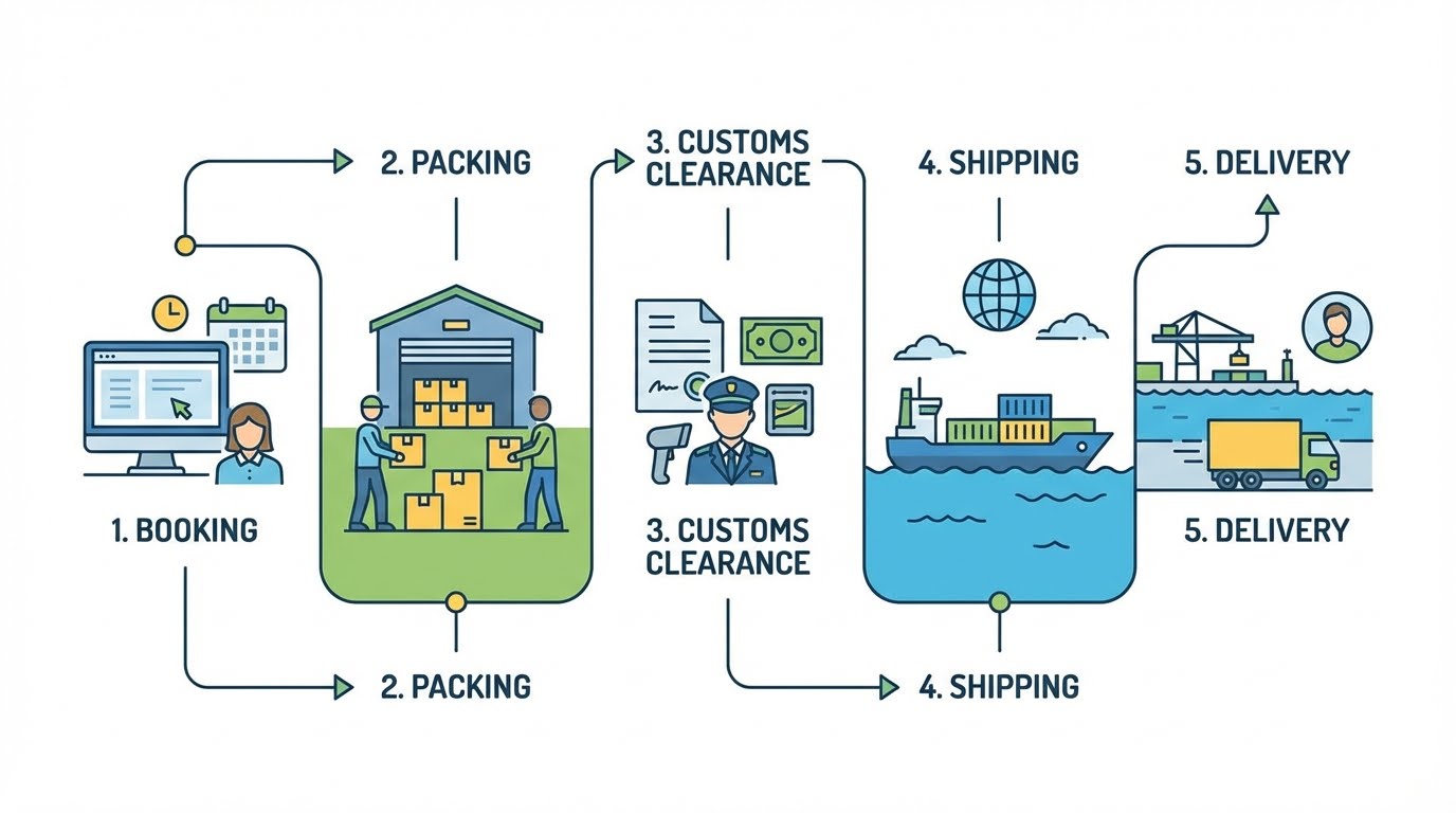 Quy trình dịch vụ vận chuyển đường biển TPHCM từ A-Z