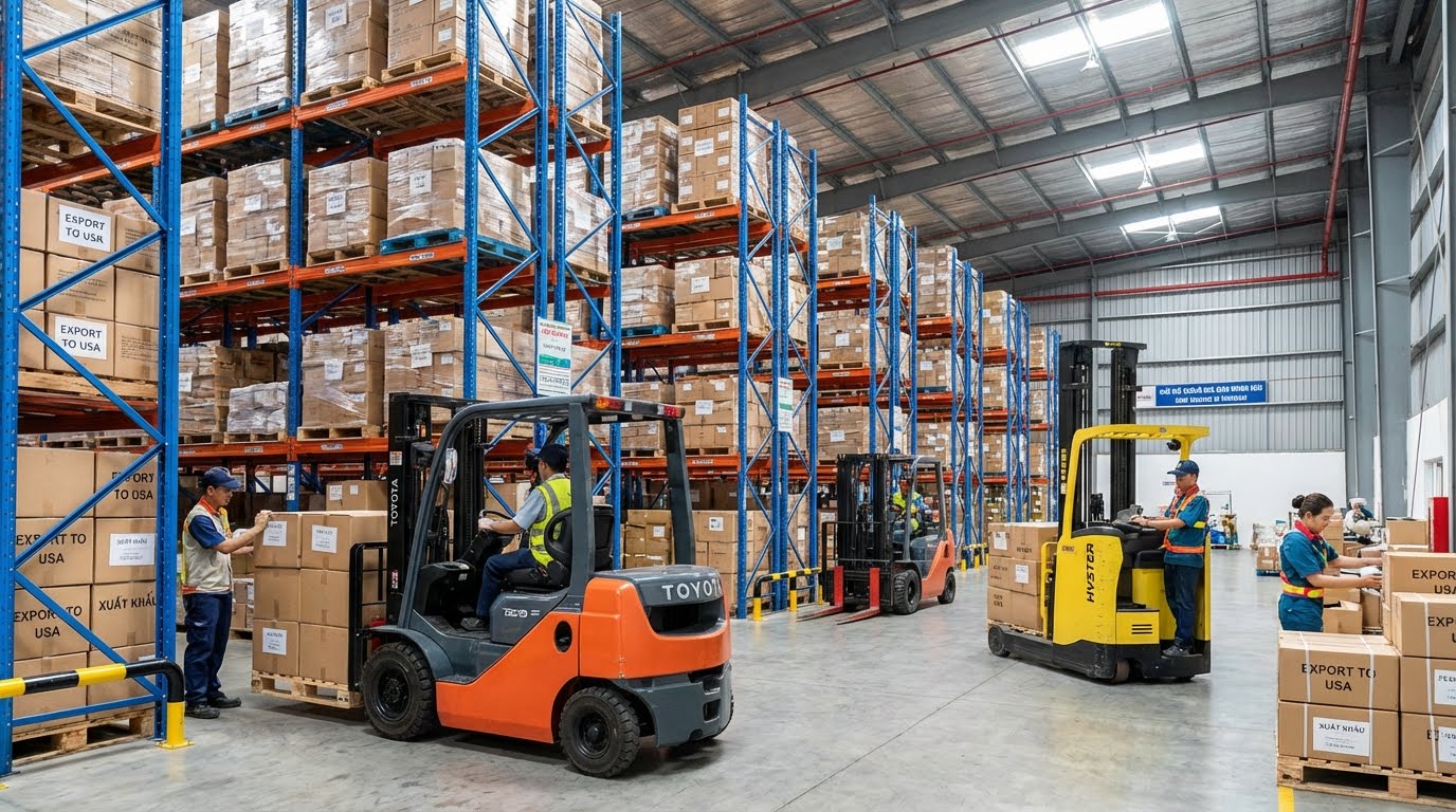Kho bãi lưu trữ hàng xuất khẩu