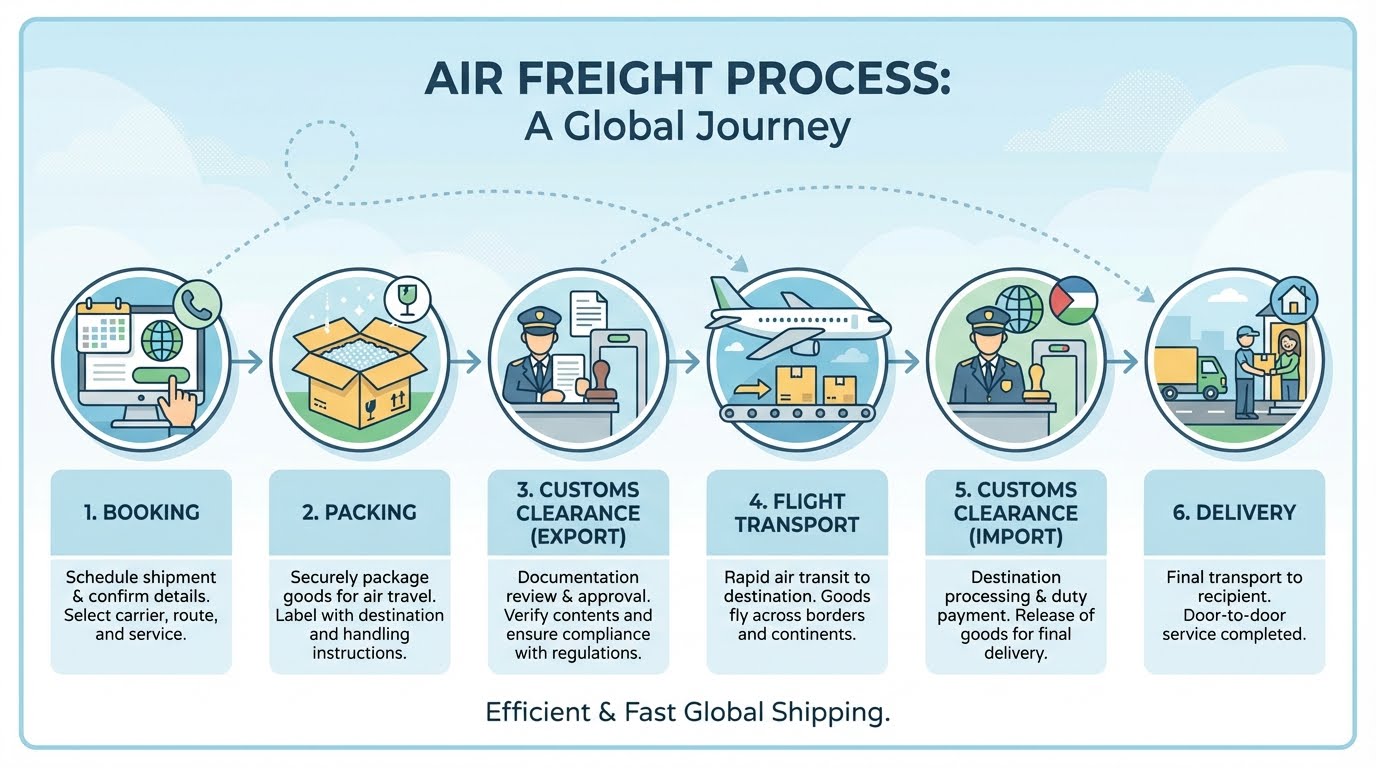 Quy trình vận chuyển hàng không quốc tế