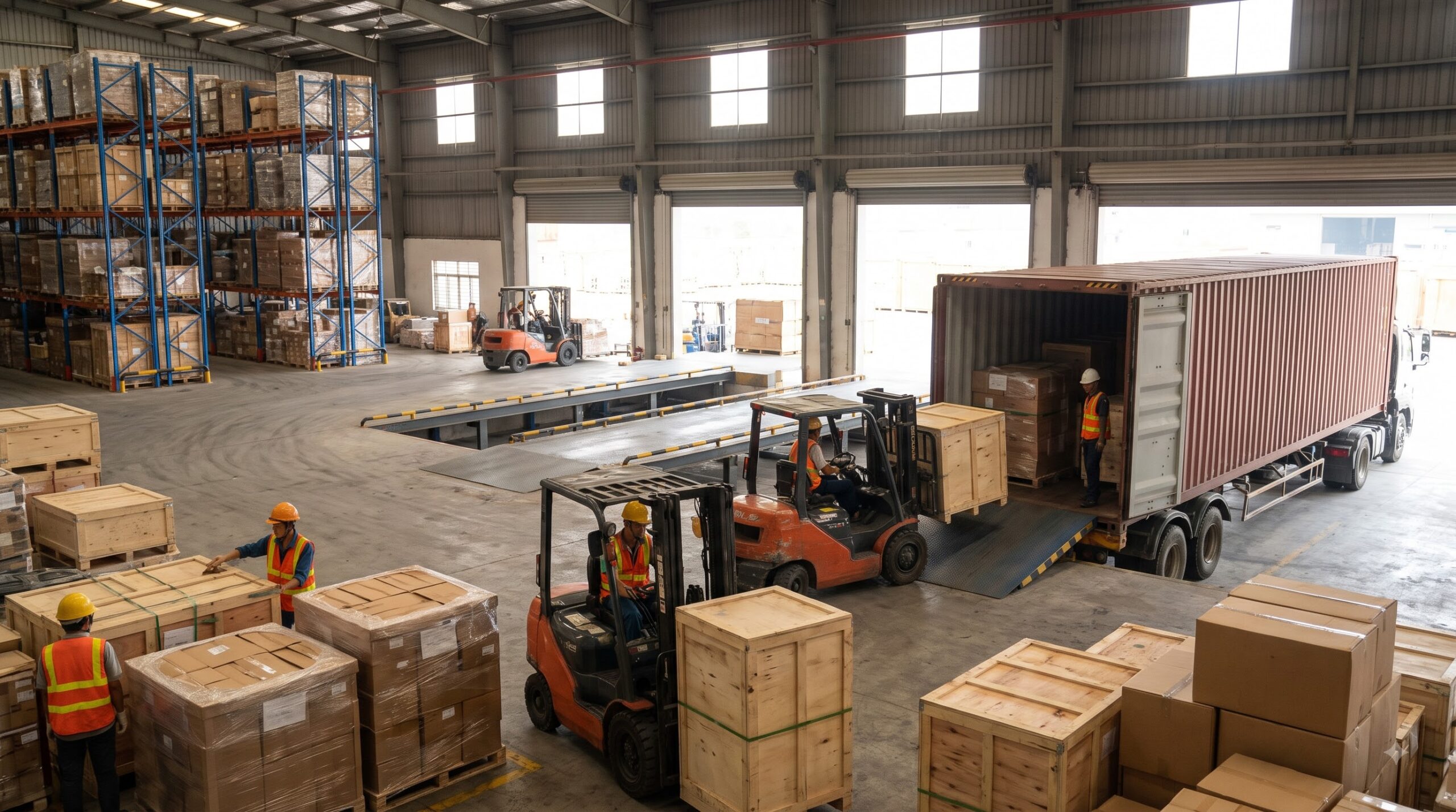 Kho CFS gom nhiều lô hàng LCL để đóng chung vào container